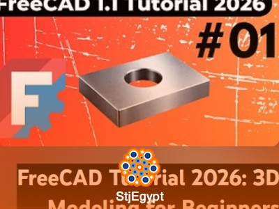 FreeCAD 2026 Course – Complete Parametric 3D Modeling & CAD Design Guide