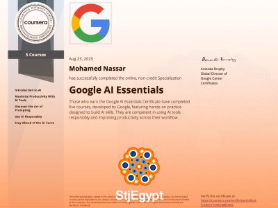 تخصص أساسيات الذكاء الاصطناعي بشهادة جوجل
