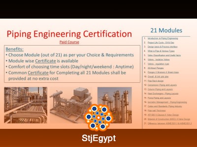 Piping Engineering Certification Course: Fundamentals & Project Lifecycle