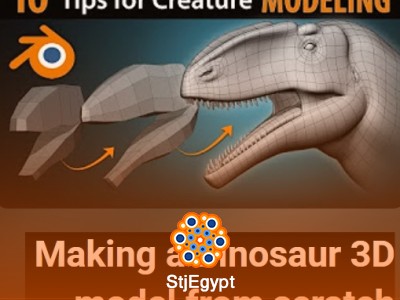 Blender Creature Modeling Course – Dinosaur Design, Rigging & Texturing Workflow