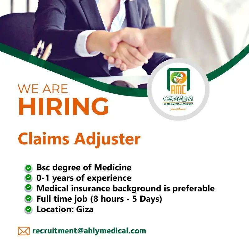Claims Adjuster - Al-Ahly Medical Company - STJEGYPT