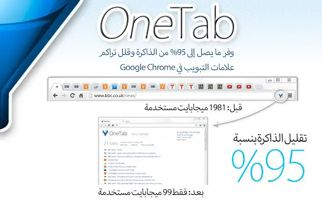 OneTab, extension, Chrome - STJEGYPT