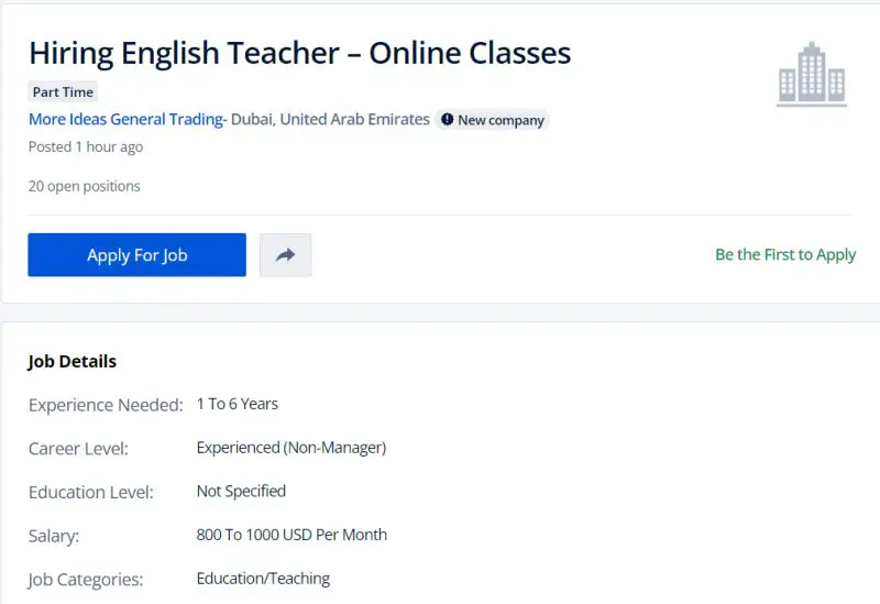 Hiring English Teacher – Online Classes - STJEGYPT