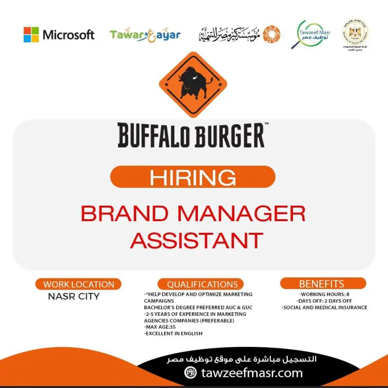 Buffalo Burger - Brand Manager Assistant - STJEGYPT