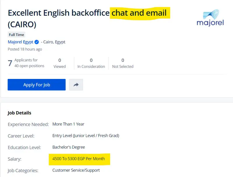 CallCenter chat and email - Majorel - STJEGYPT