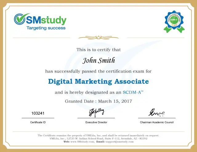 SMstudy® Digital Marketing Associate certification Course - STJEGYPT
