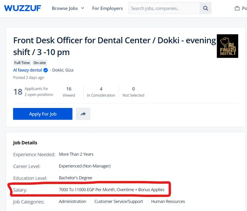 Front Desk Officer - Al fawzy dental - STJEGYPT