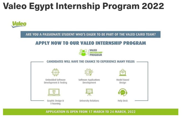 Valeo Egypt Internship Program 2022 - STJEGYPT