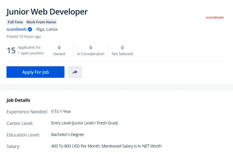 Junior Web Developer - scandiweb - STJEGYPT