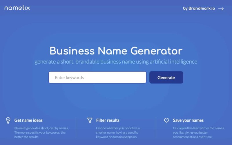 Namelix, Powered by AI