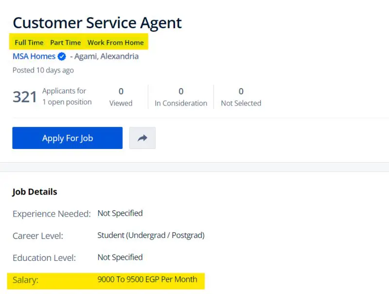Customer Service Agent - MSA Homes Alexandria - STJEGYPT