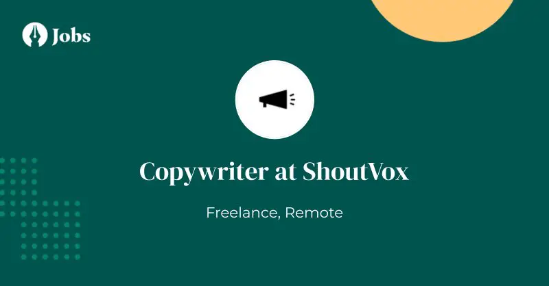 Article Writer ShoutVox, Remote - STJEGYPT