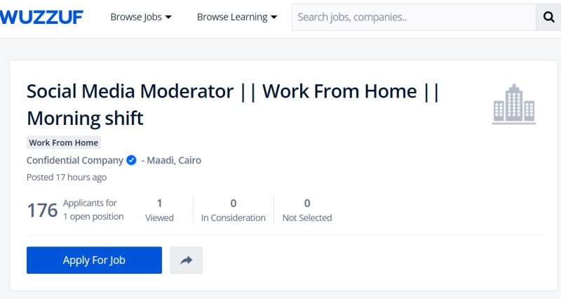 Social Media Moderator || Work From Home || Morning shift - STJEGYPT