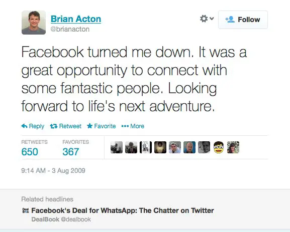 ماذا فعل براين أكتون بعد رفض طلب عمله من الفيسبوك - STJEGYPT