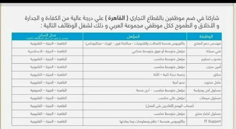 وظائف توشيبا العربي - STJEGYPT